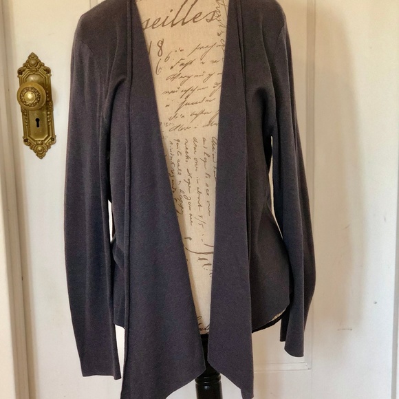 NIC+ZOE Sweaters - NIC+ZOE 4-Way Heathered Blue Cardigan XL